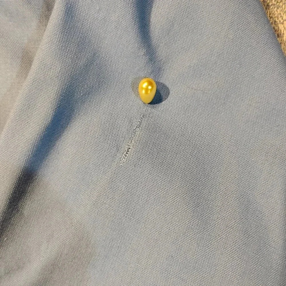 Gold Star Men's Wash N Wear Blue Long Sleeve Uniform Dress Shirt Size  2XL - Picture 13 of 14